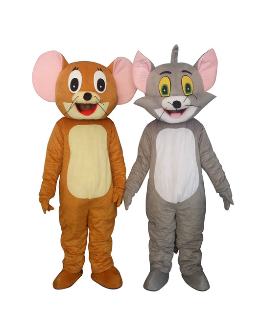 Tom Cat and Jerry Mouse mascot costume fancy dress cosplay outfit